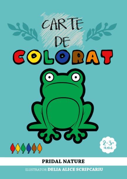 Carte de colorat - Pesti, reptile si amfibieni